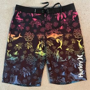 Hurley Swim Board Shorts -USED Boys XL waist 30